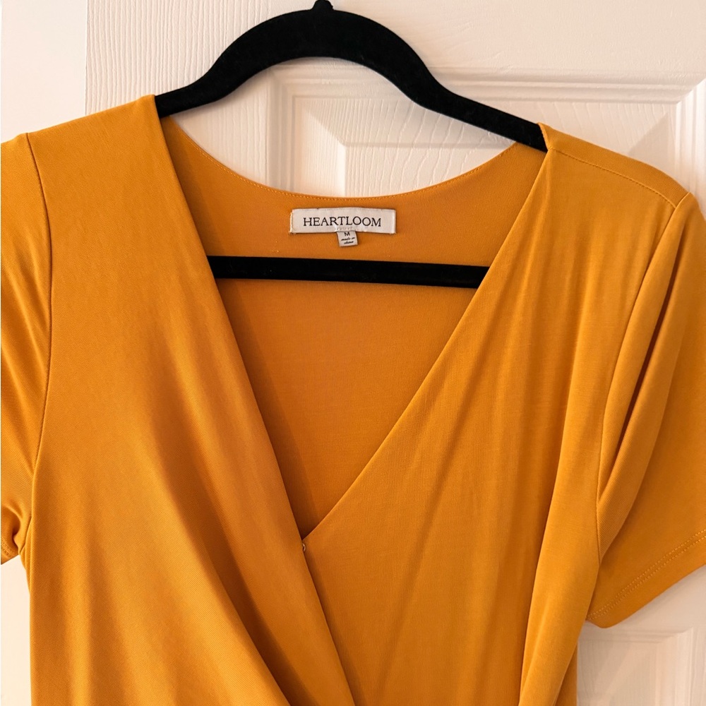 Heartloom Mustard Maxi Wrap Dress - Picture 2 of 3